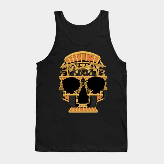 Dump Truck Skull Tank Top by damnoverload